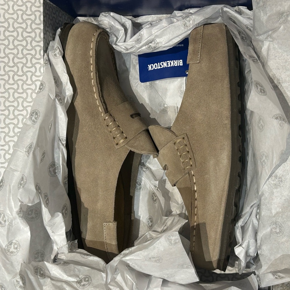 birkenstock naples wrapped suede clog